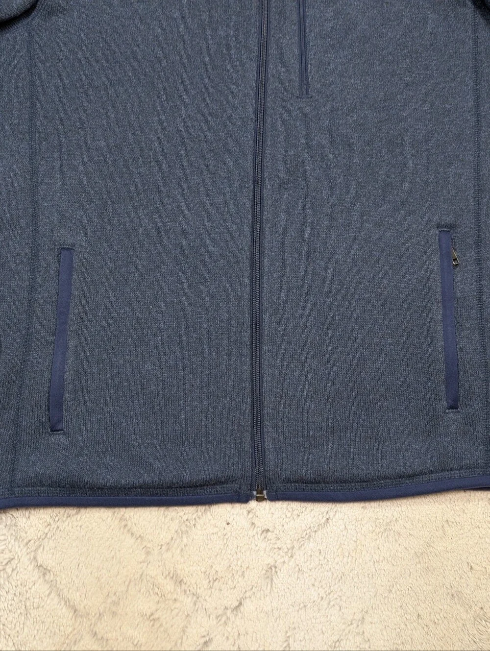 Patagonia Jacket Mens L Blue Navy Better Sweater Full Zip Fleece Outdoor Casual